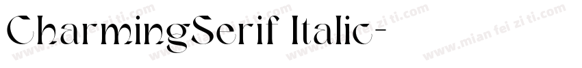 CharmingSerif Italic字体转换